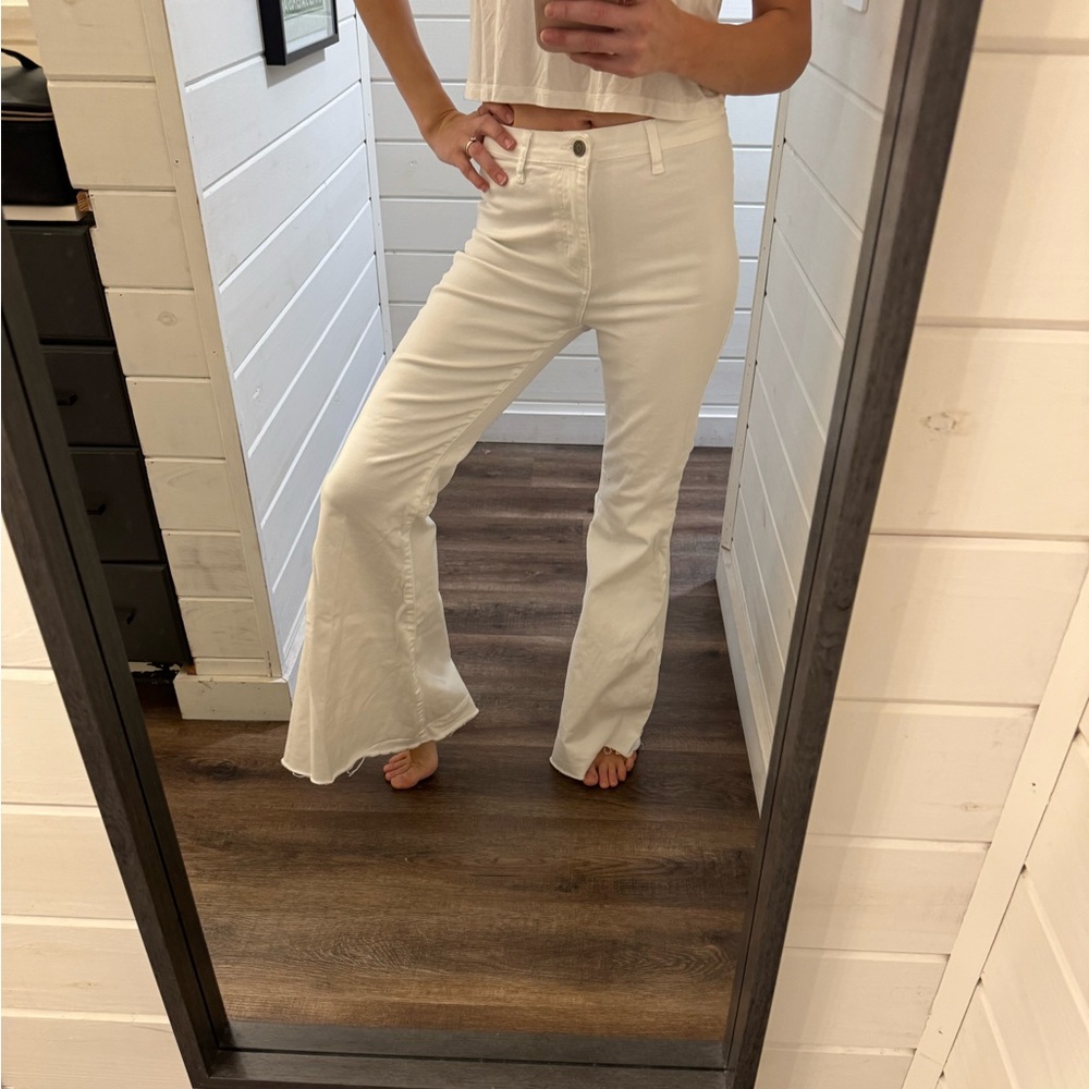 Wish List White Flare Jeans Size M
